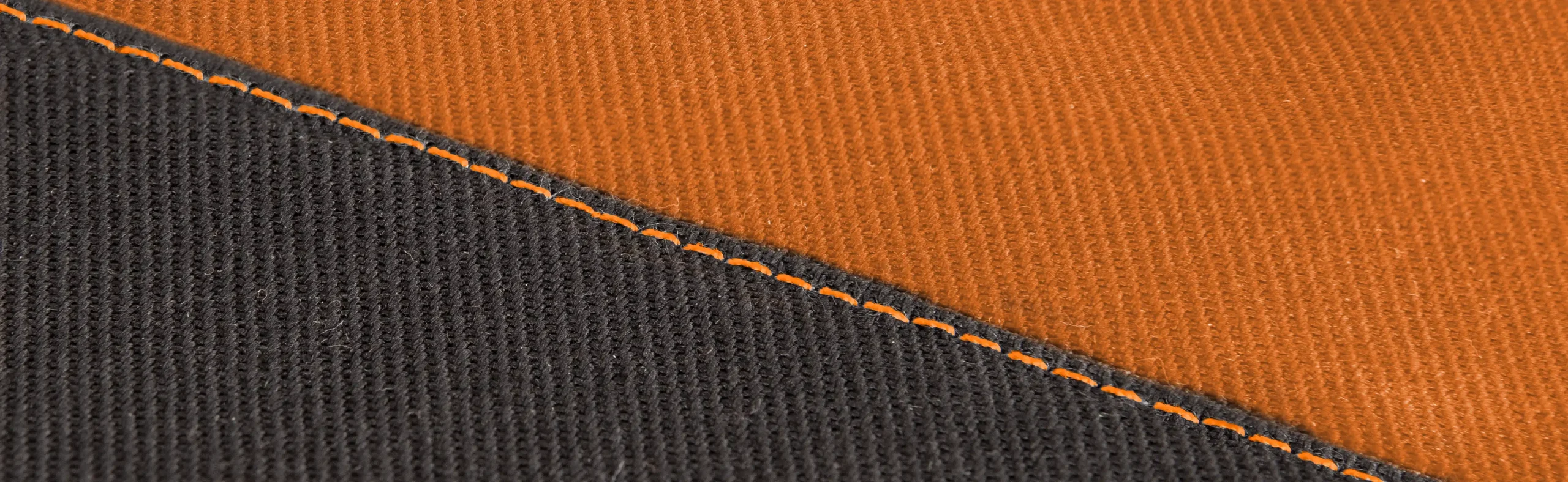 tissu-serge-orange-gris-fonce